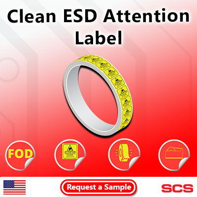 SCS - 770794 - Clean ESD Attention Label